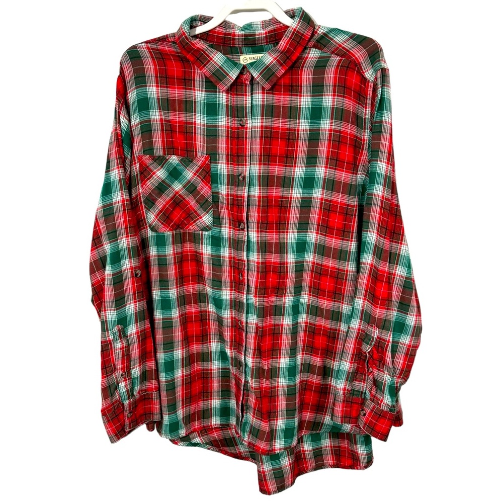 Magellan Women’s Boyfriend Fit Flannel Size 3X. 30PTP. 30L.